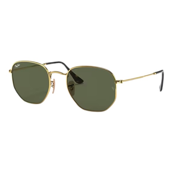 Ray-Ban Accessories - RAYBAN RB3548 HEXAGONAL FLAT FRAME Polished Arista Gold Green Lens 🕶️